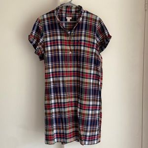 J.Crew Factory Plaid Shirtdress